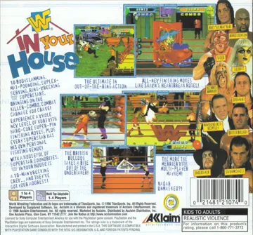 WWF In Your House (US) box cover back